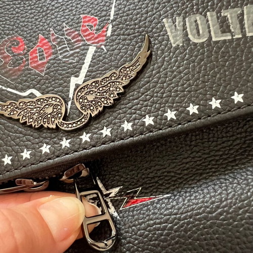 Zadig Voltaire Punk Grained Leather Shoulder Bag New With Tags