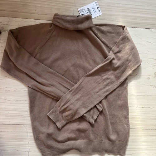 Zara turtleneck sweater new, beige, size S-M