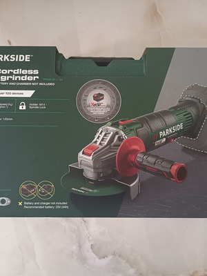 Parkside G4 Ασύρματος γωνιακός τροχός καινούργιος, μεταβλητής ταχύτητας
