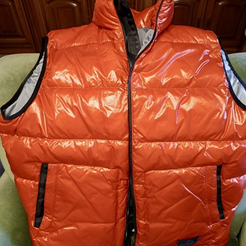 La Martina vest with down filling, like new, orange, size XL