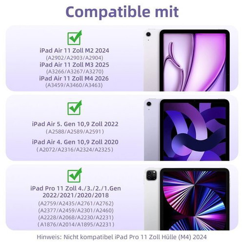 Drivego 360 rotating magnetic case for iPad Air/Pro 11 inch, lavender