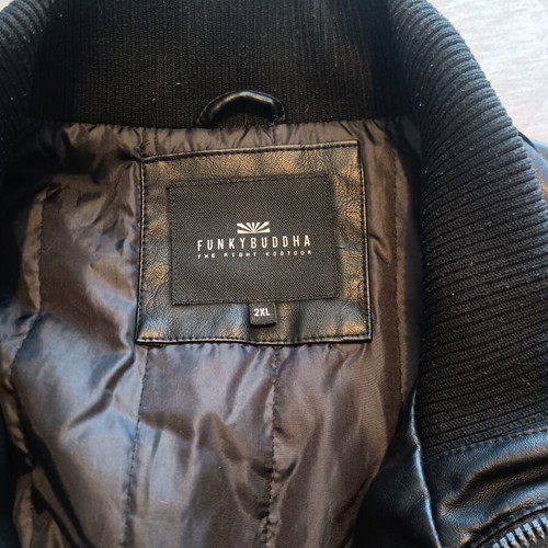 Funky Buddha leather jacket 2XL, black