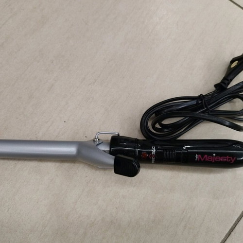Electric hair brush used with free curling iron