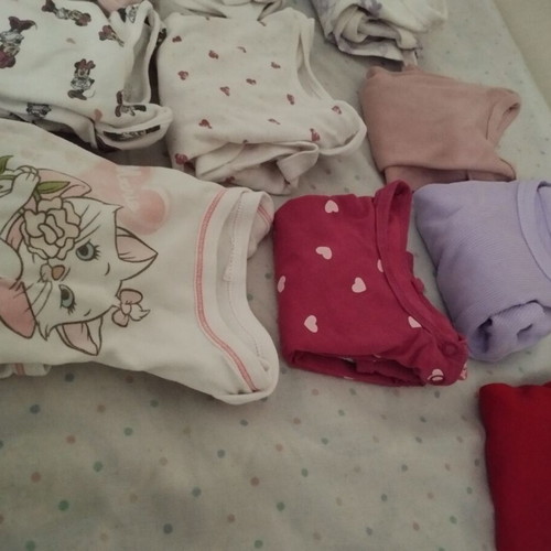 Set of 17 baby girl long-sleeve bodysuits, Disney, 3-6 months, 68 cm