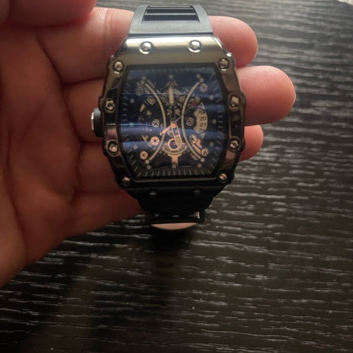 Pelvini men's watch black, new