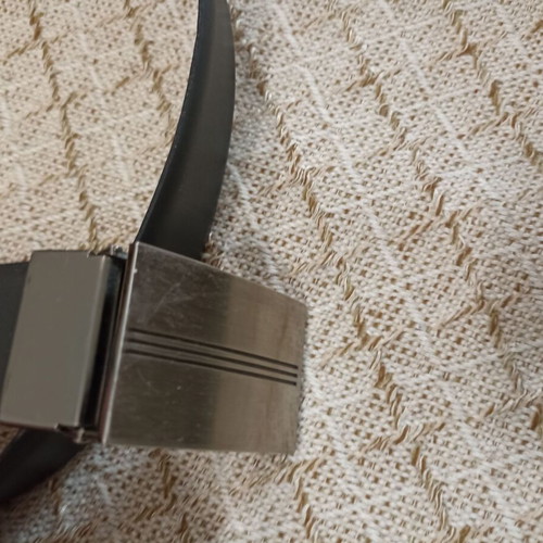 Men's reversible belt black and brown with aluminum buckle, like new, 110cm