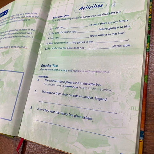 English practice books used, pack of 3 A1 & A2 levels