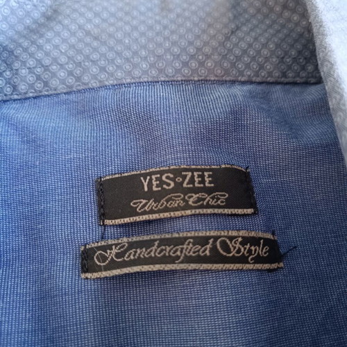 Yes Zee men's slim fit shirt blue size L like new