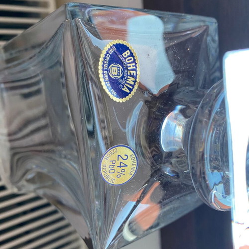 Bohemian crystal carafe new with modern design