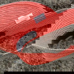  Red sun visor with elastic band