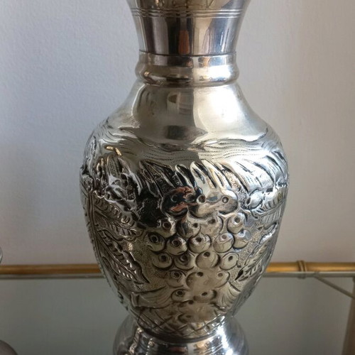 Large silver-plated vase 30cm height like new, small vase gift