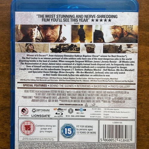 The Hurt Locker Blu-ray like new with English subtitles