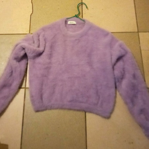 Pink Woman Lilac Fluffy Women's Sweater like new Size M
