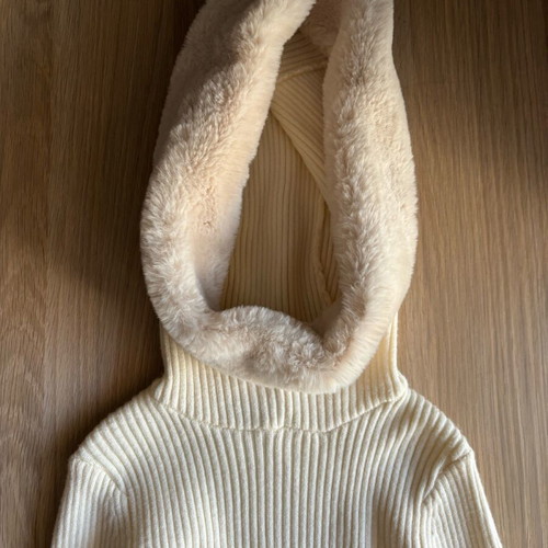 Zara crop sweater women's beige size M new