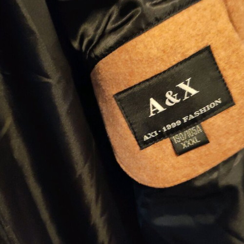 Coat new brown, slim fit, size XXL with hidden pocket