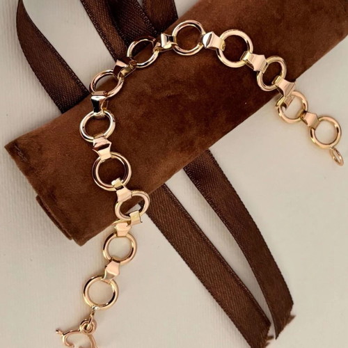 Yellow gold k14 bracelet like new, handmade