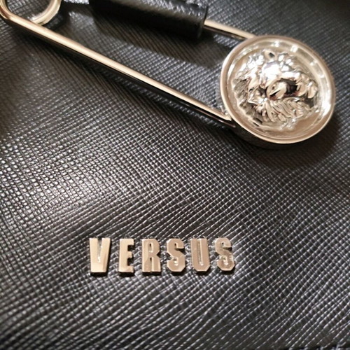 Versus Versace Saffiano Leather Crossbody Bag like new, black