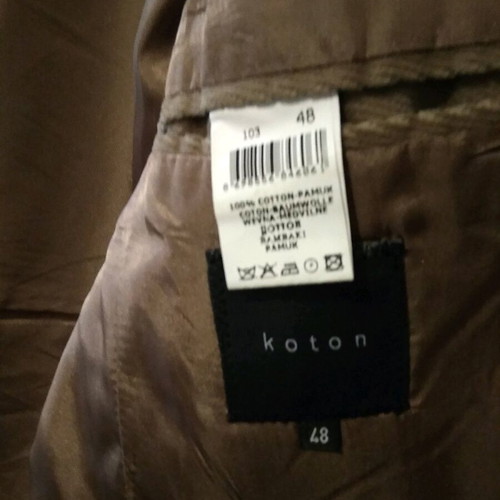 Men's jacket used beige corduroy size 48 with pockets