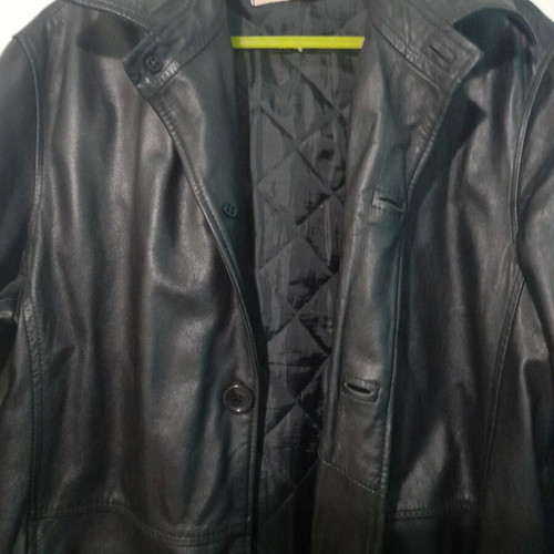 Leather men's trench coat Pelle su Pelle by I Matti XL like new, black
