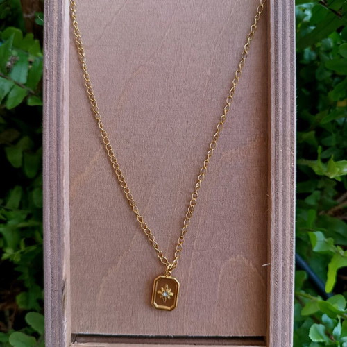 Handmade gold necklace made of stainless steel new