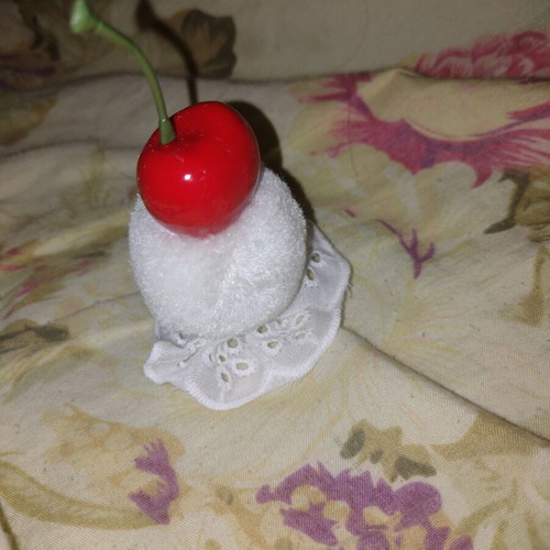 Fruit Cake Hair Clip with Cherry