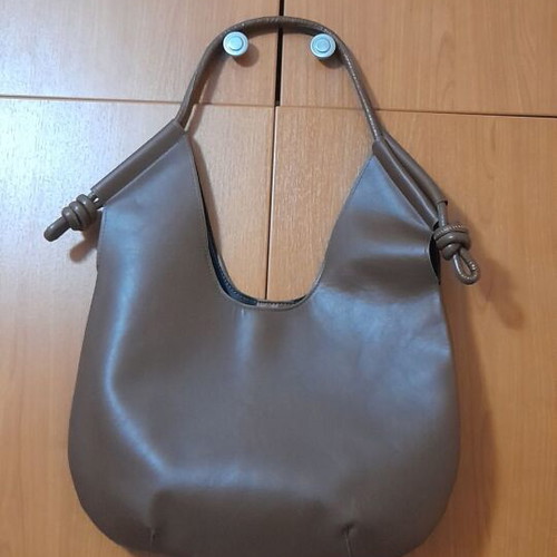 Shoulder bag large brown hobo made of soft faux leather used