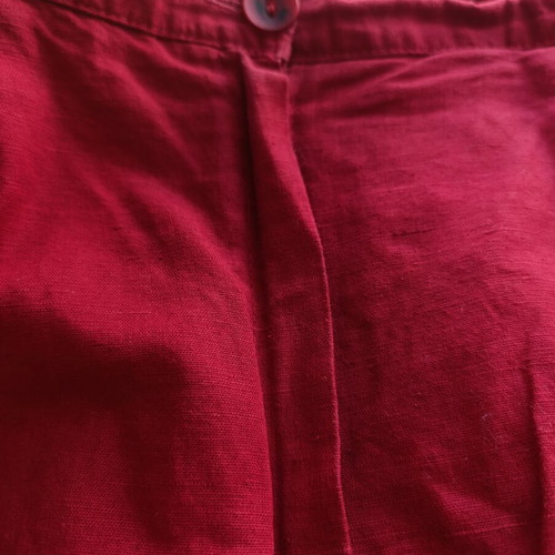 Linen red summer skirt Medium, like new