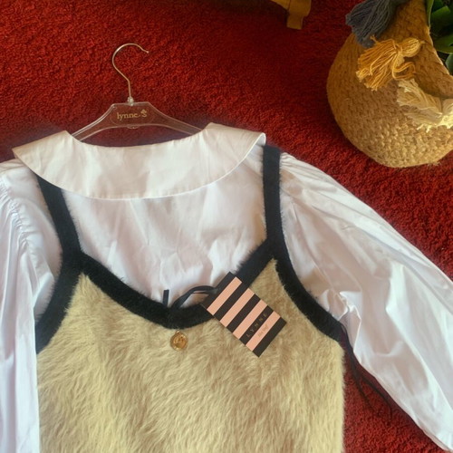 Lynne top beige fuzzy new, size L 40 12