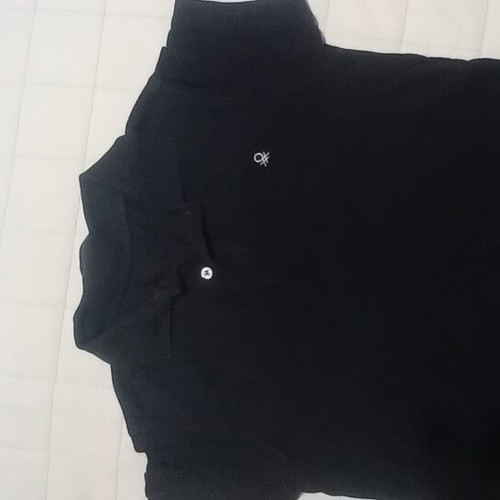 Benetton polo shirt black size 10-11 years like new