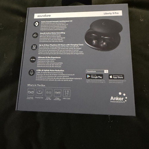 Soundcore 3 Pro wireless earbuds with charging case