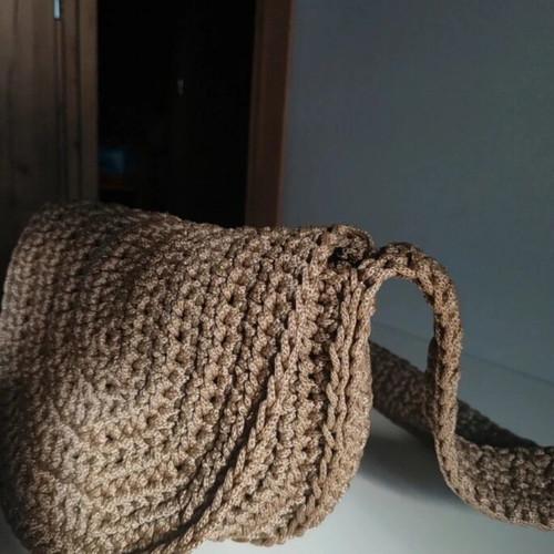 Handmade brown shoulder bag new
