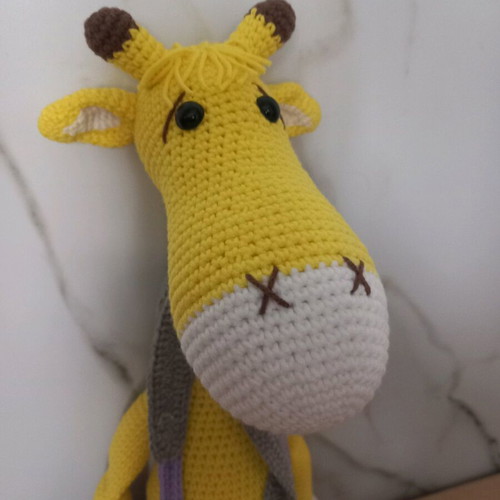 Handmade giraffe doll Carlos new, height 55 cm
