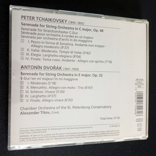 P.I. Tchaikovsky 5 CDs used, classical music set