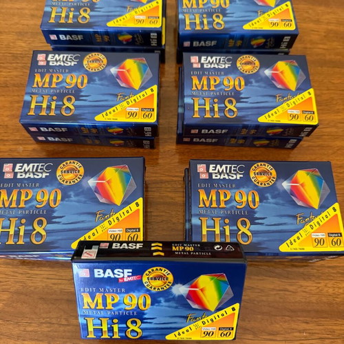 EMTEC BASF MP90 Hi8 video cassettes new sealed