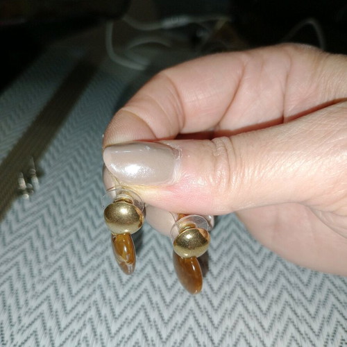 Chrysa dangling earrings new with agate
