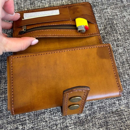 Handmade leather tobacco pouch