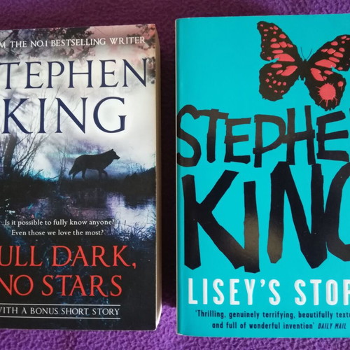 Stephen King paperback books used, Full Dark No Stars and Lisey's Story