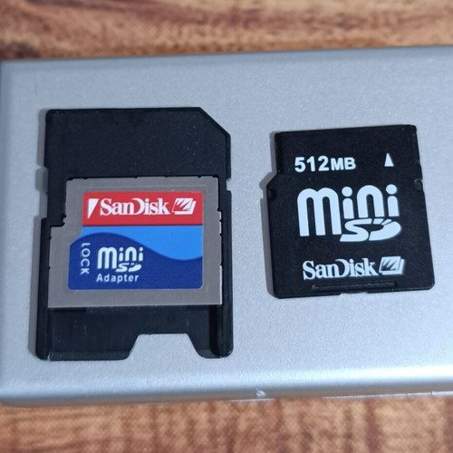 SanDisk 512MB Mini SD card with adapter