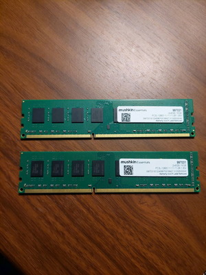 Mushkin 16GB DDR3 RAM 1600MHz σετ 2 x 8GB σαν καινούργιο