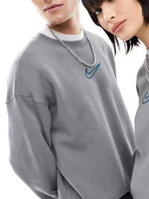 Nike sweatshirt like new, gray, size L, oversized