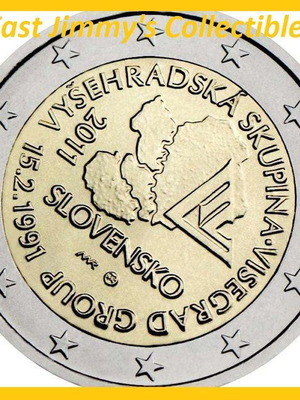 Σλοβακία 2011 επετειακό νόμισμα 2 ευρώ για τα 20 χρόνια της ομάδας Visegrád UNC