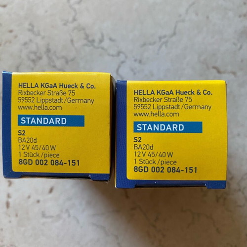 Lamp S2 12v45/40w new, 2 pieces