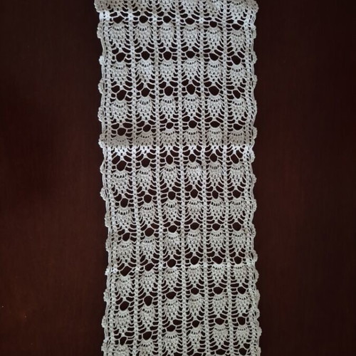 Crocheted white doily set new with lacework