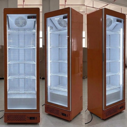 Vertical Display Fridge 55x55x203 cm, 395 Liters, New