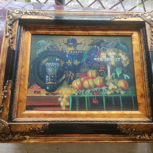 Fruit-themed painting like new, 50x60 cm with frame