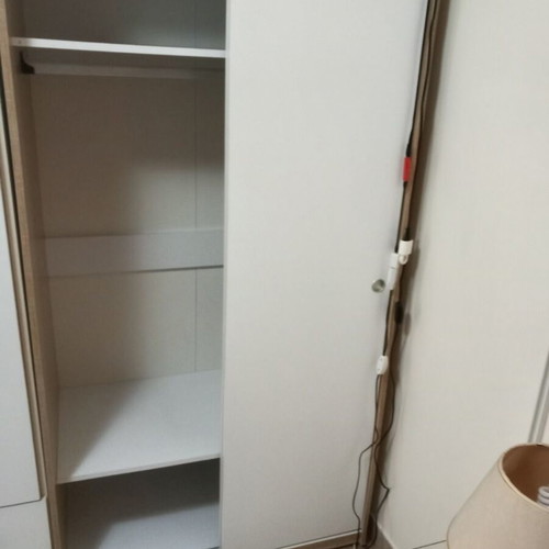 Wardrobe two-door with drawers like new, shelves, height 185 cm