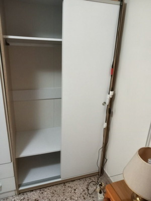 Wardrobe two-door with drawers like new, shelves, height 185 cm