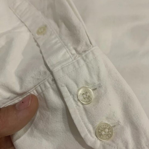 Lacoste shirt used, size L, white, with minor defect