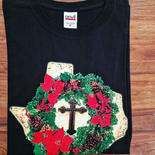 Texas t-shirt, 100% heavy cotton, black, size M
