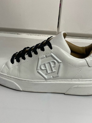 Philipp Plein white leather sneakers like new
